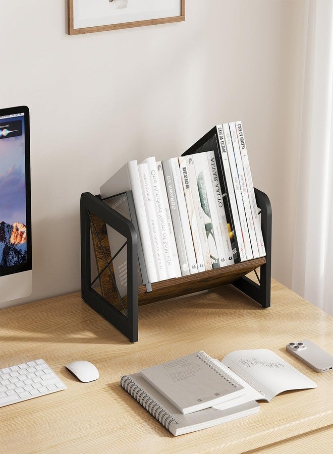 YINMIT Vinyl Record Holder, 80-100 LP Vinyl Record Storage Rack, Quick Assembly Album Display Rack, Retro Style Organizer for Magazine, Book, Files, Albums - Image 3